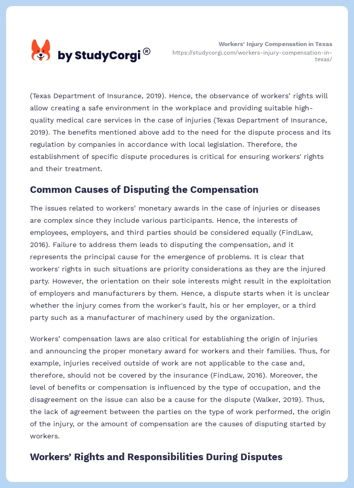 Workers’ Injury Compensation in Texas. Page 2