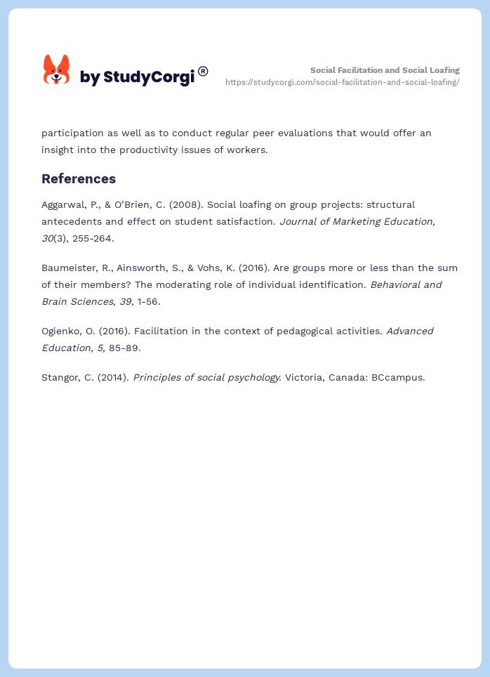 Social Facilitation and Social Loafing. Page 2