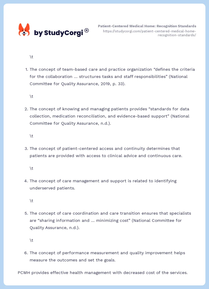 Patient-Centered Medical Home: Recognition Standards. Page 2