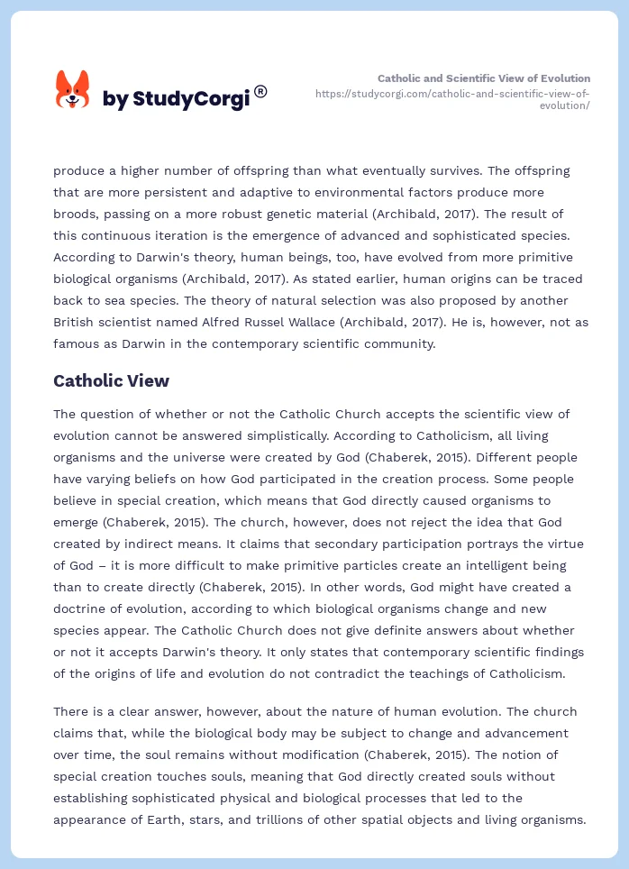 Catholic and Scientific View of Evolution. Page 2