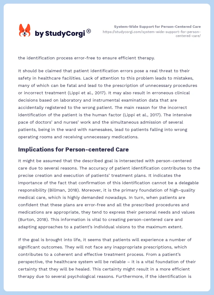 System-Wide Support for Person-Centered Care. Page 2