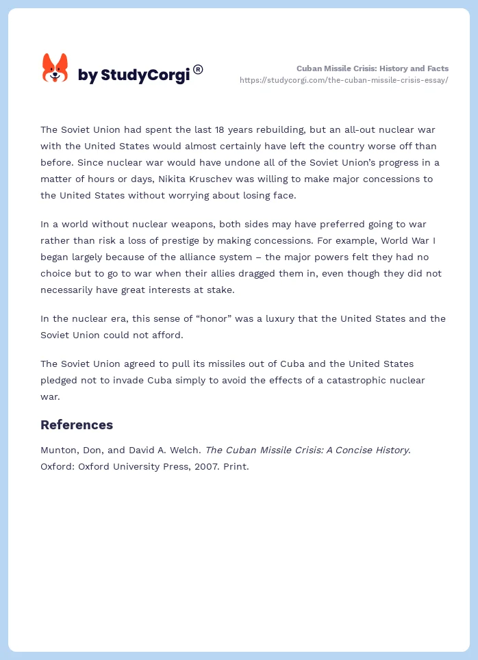 Cuban Missile Crisis: History and Facts. Page 2
