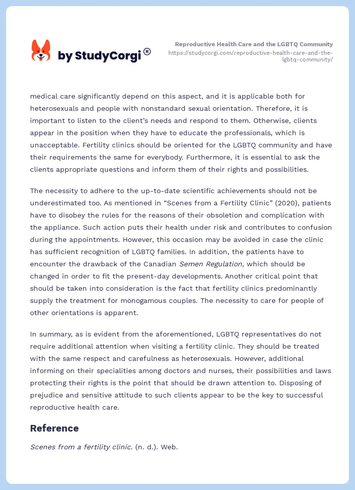 Reproductive Health Care and the LGBTQ Community. Page 2