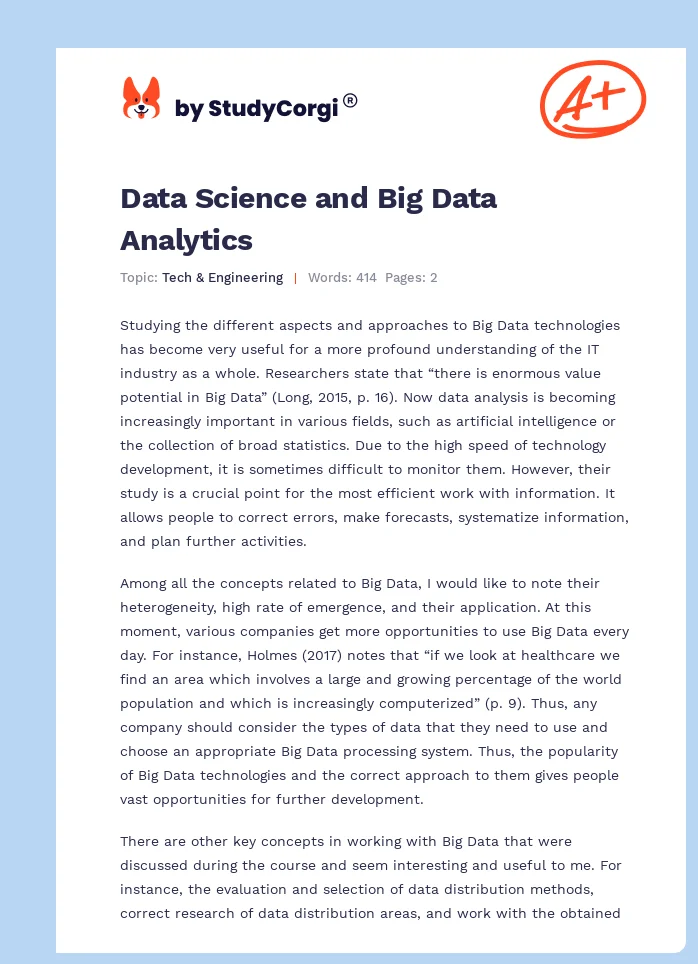 Data Science and Big Data Analytics. Page 1