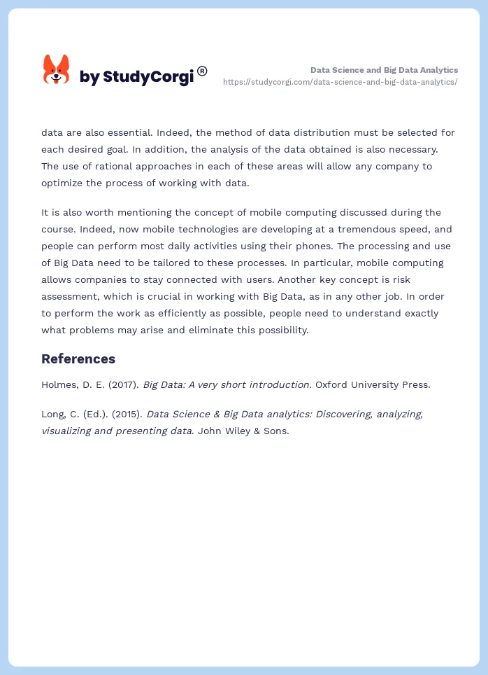 Data Science and Big Data Analytics. Page 2