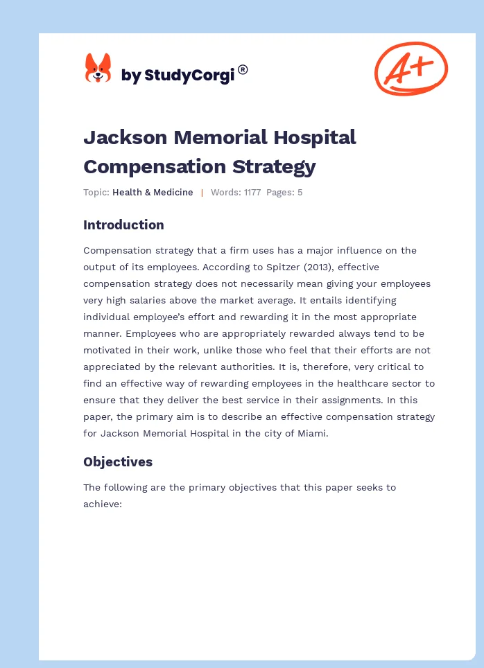 Jackson Memorial Hospital Compensation Strategy. Page 1
