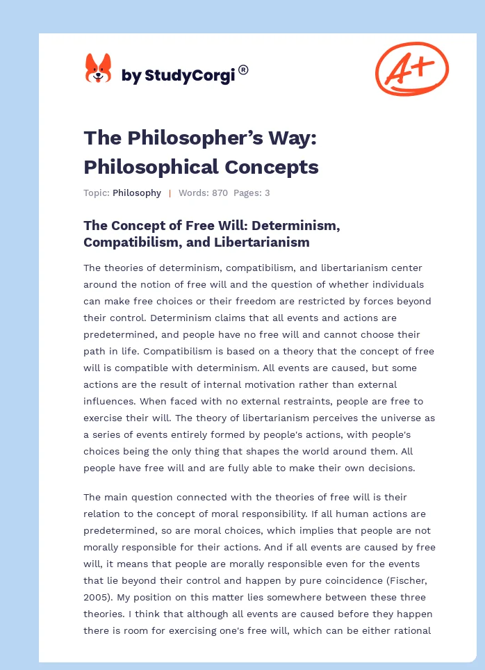 The Philosopher’s Way: Philosophical Concepts. Page 1