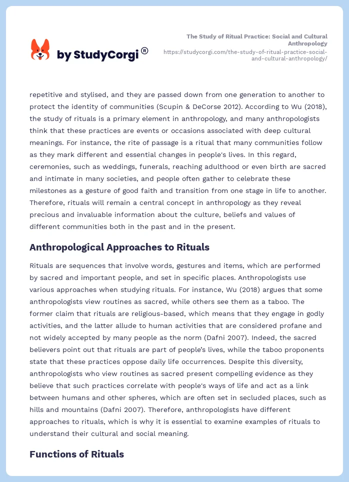 The Study of Ritual Practice: Social and Cultural Anthropology. Page 2