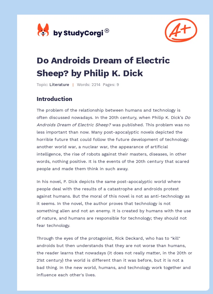 Do Androids Dream of Electric Sheep? by Philip K. Dick. Page 1