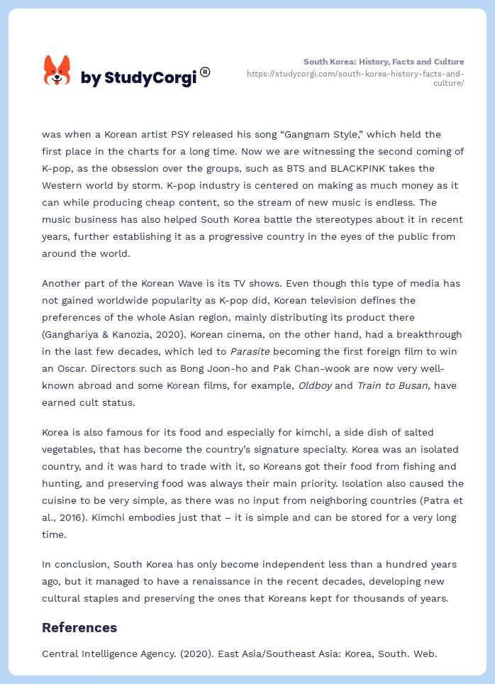 South Korea: History, Facts and Culture. Page 2