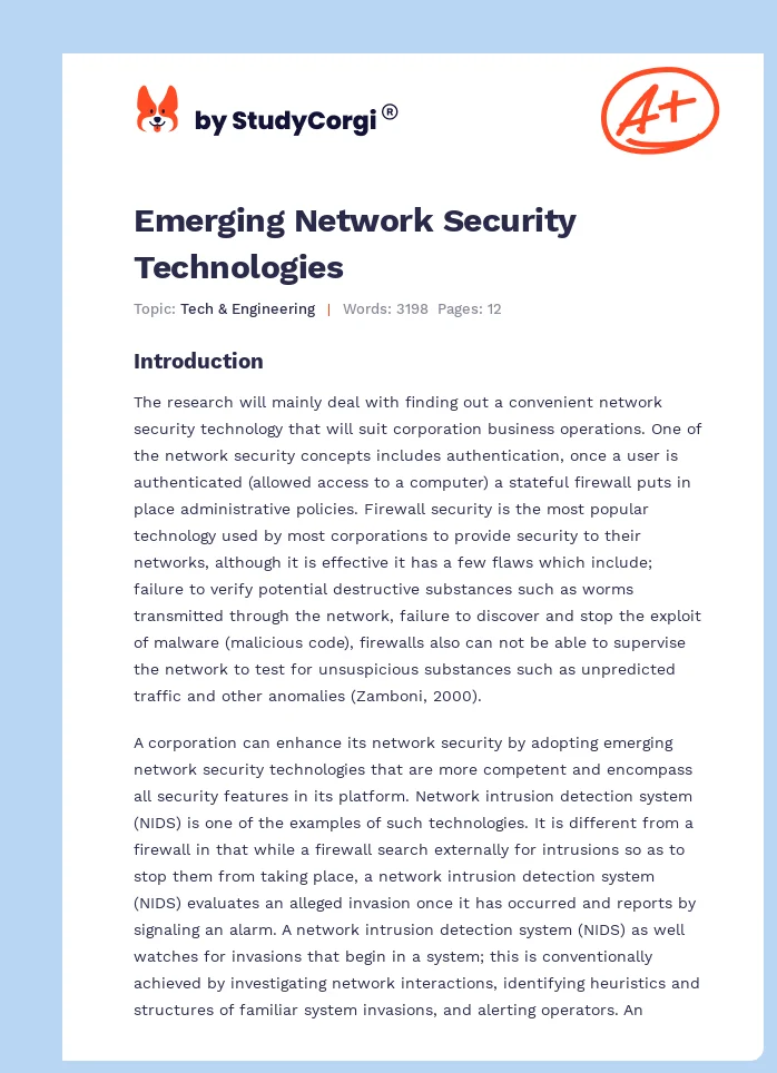 Emerging Network Security Technologies. Page 1