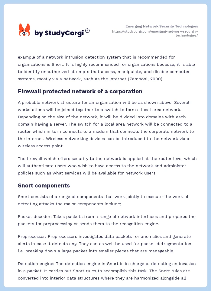 Emerging Network Security Technologies. Page 2