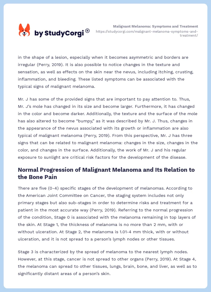 Malignant Melanoma: Symptoms and Treatment. Page 2