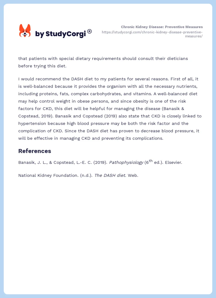 Chronic Kidney Disease: Preventive Measures. Page 2