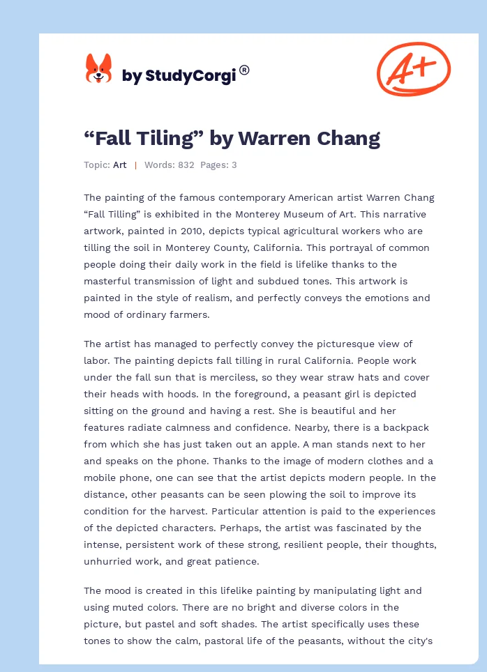 “Fall Tiling” by Warren Chang. Page 1