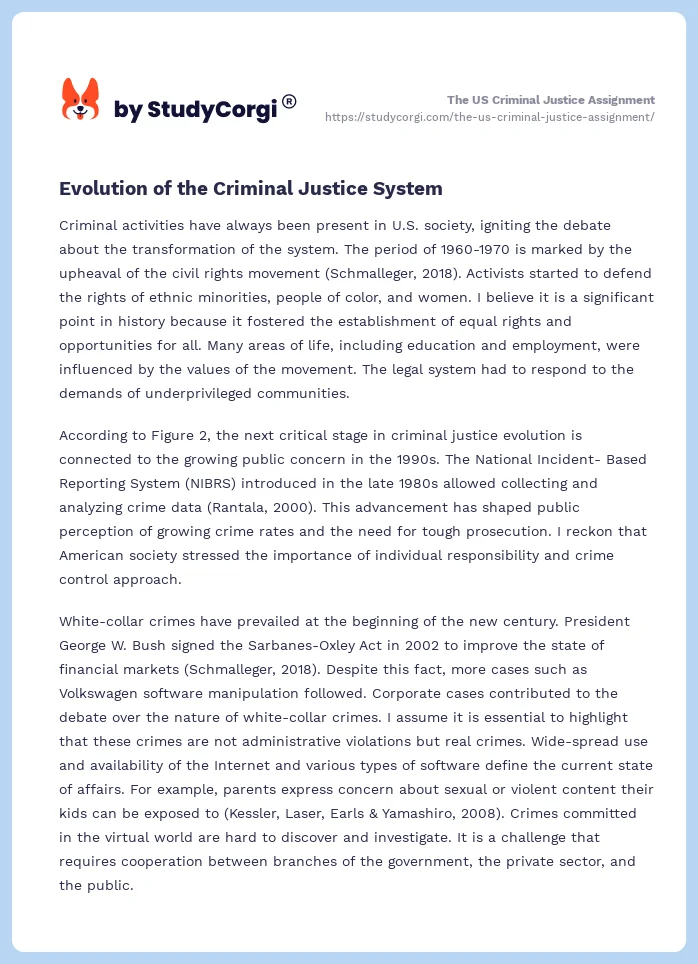 The US Criminal Justice Assignment. Page 2