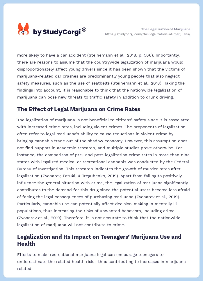 The Legalization of Marijuana. Page 2