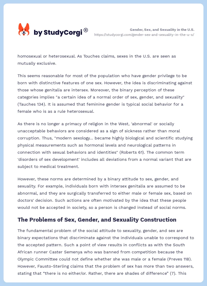 Gender, Sex, and Sexuality in the U.S.. Page 2