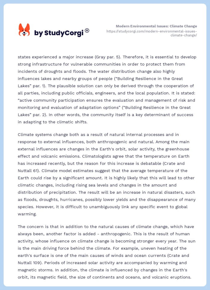Modern Environmental Issues: Climate Change. Page 2