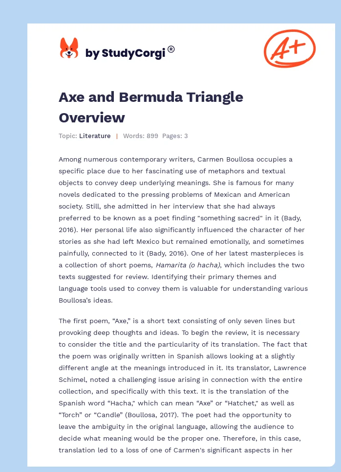 Axe and Bermuda Triangle Overview. Page 1