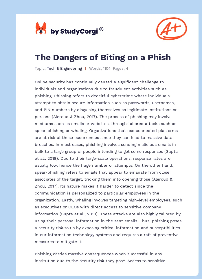The Dangers of Biting on a Phish. Page 1