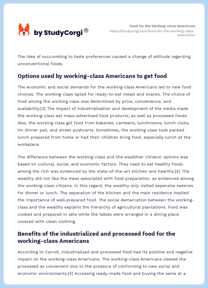 Food for the Working-class Americans. Page 2