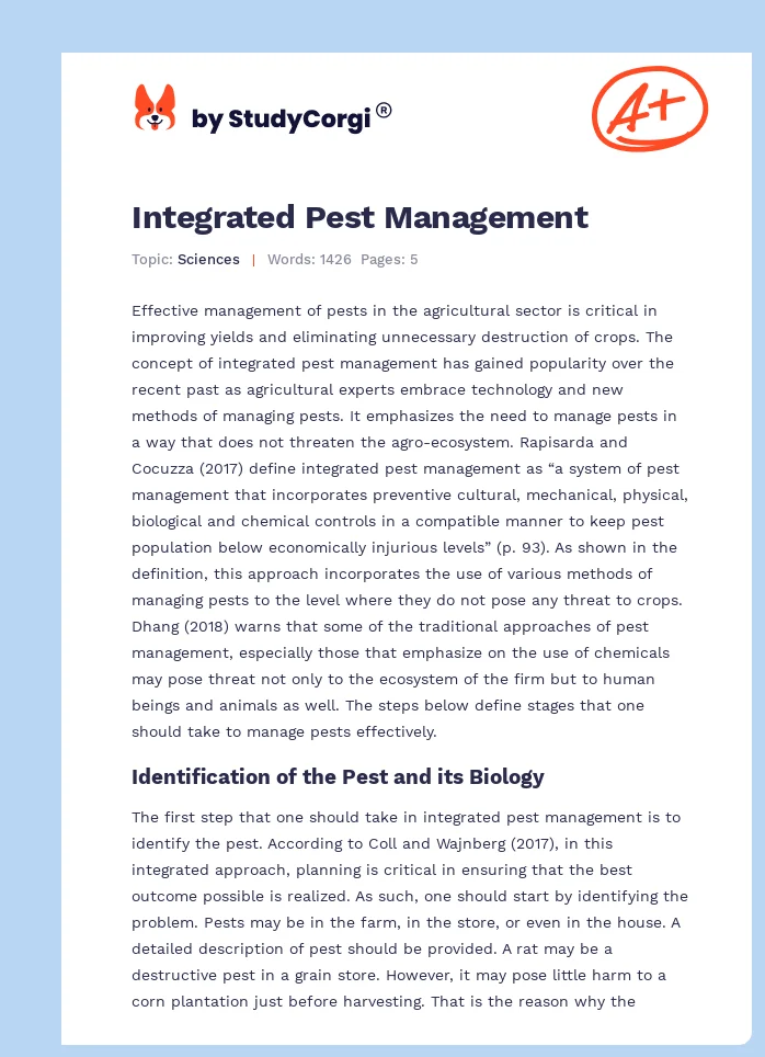 Integrated Pest Management. Page 1