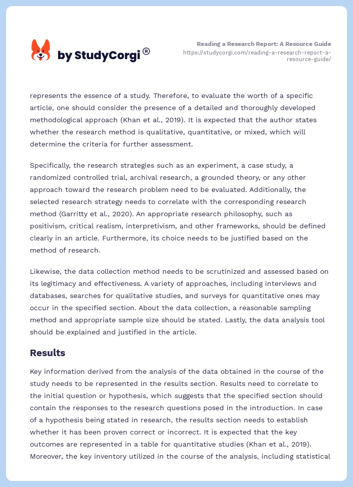 Reading a Research Report: A Resource Guide. Page 2