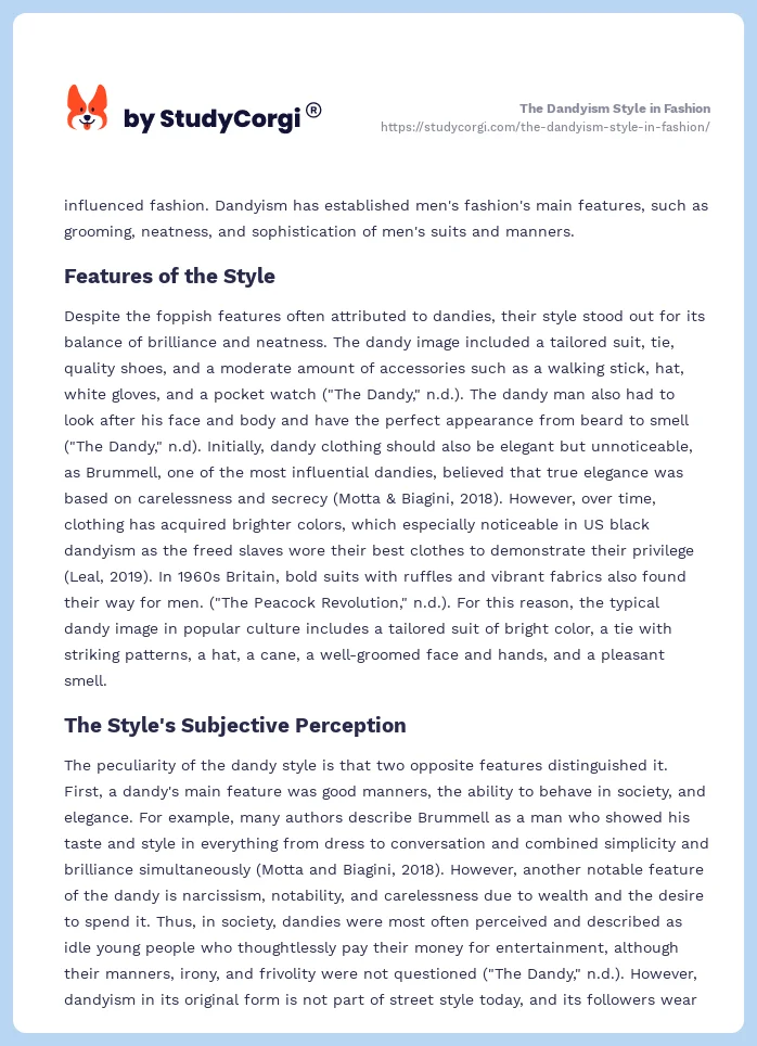 The Dandyism Style in Fashion. Page 2