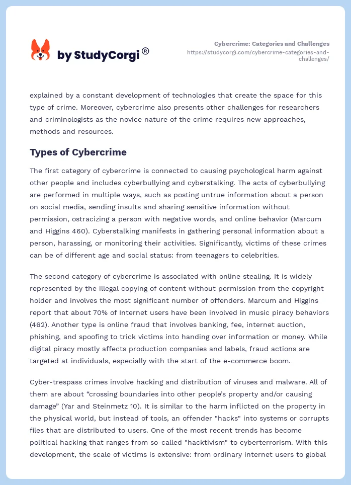 Cybercrime: Categories and Challenges. Page 2