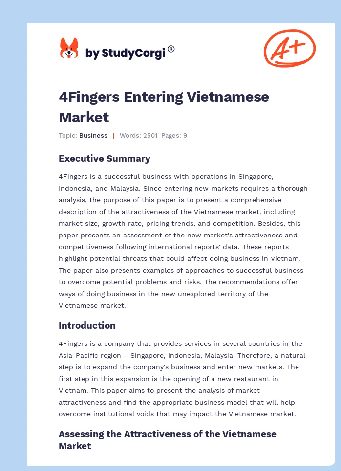 4Fingers Entering Vietnamese Market. Page 1
