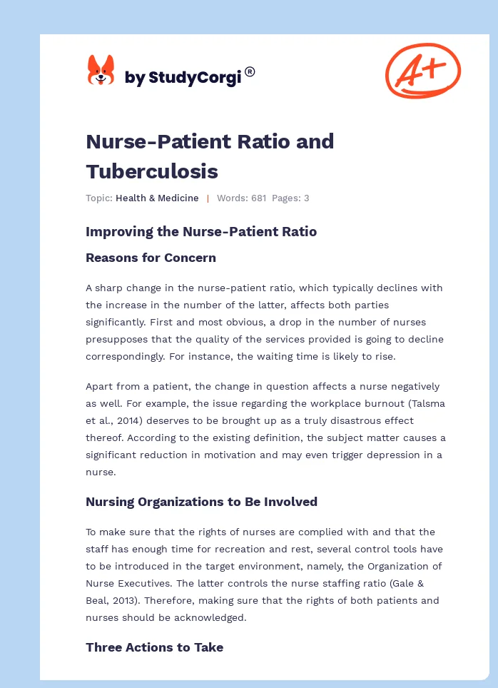 Nurse-Patient Ratio and Tuberculosis. Page 1