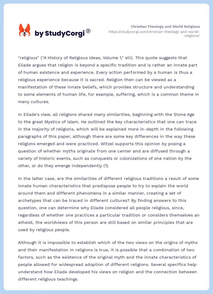 Christian Theology and World Religions. Page 2