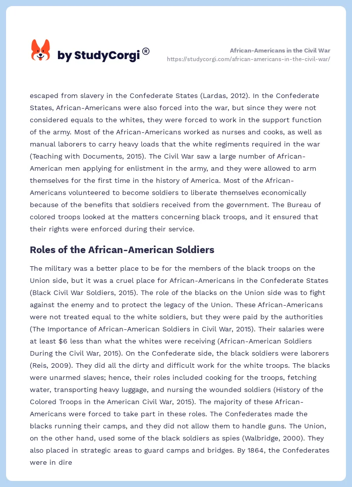 African-Americans in the Civil War. Page 2