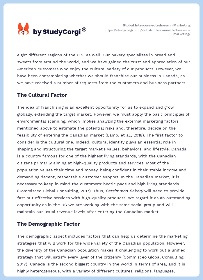 Global Interconnectedness in Marketing. Page 2