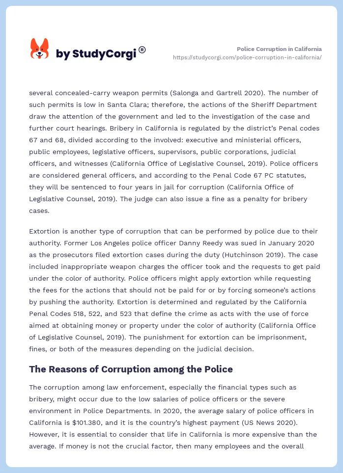 Police Corruption in California. Page 2
