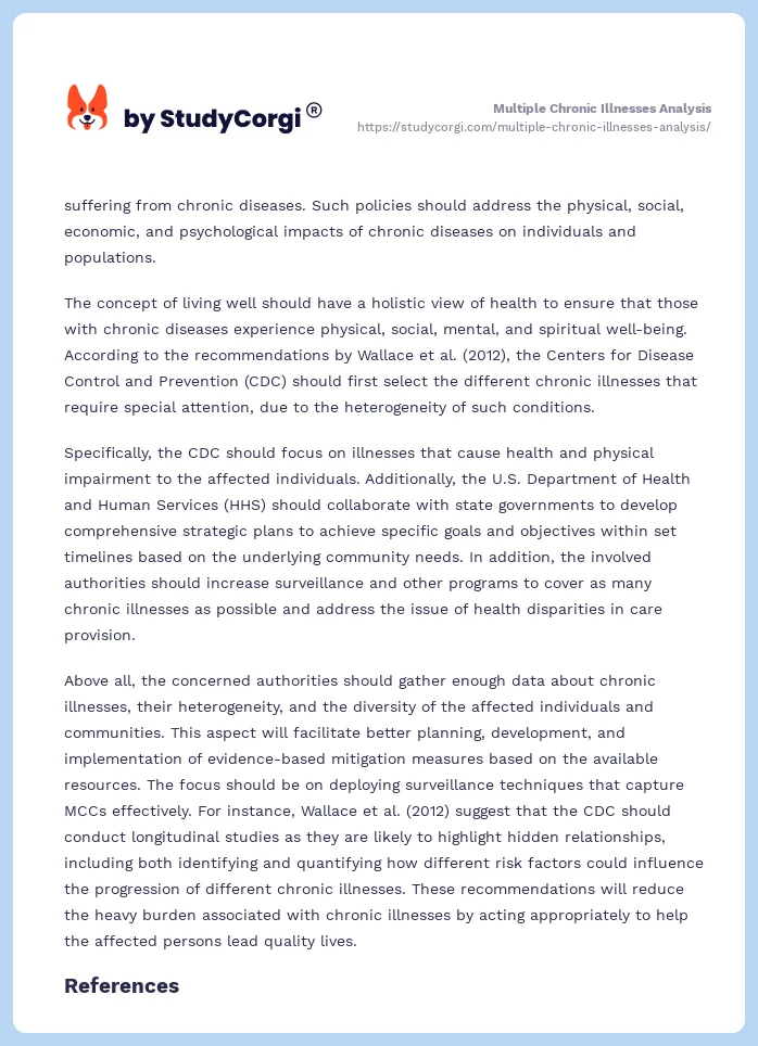 Multiple Chronic Illnesses Analysis. Page 2
