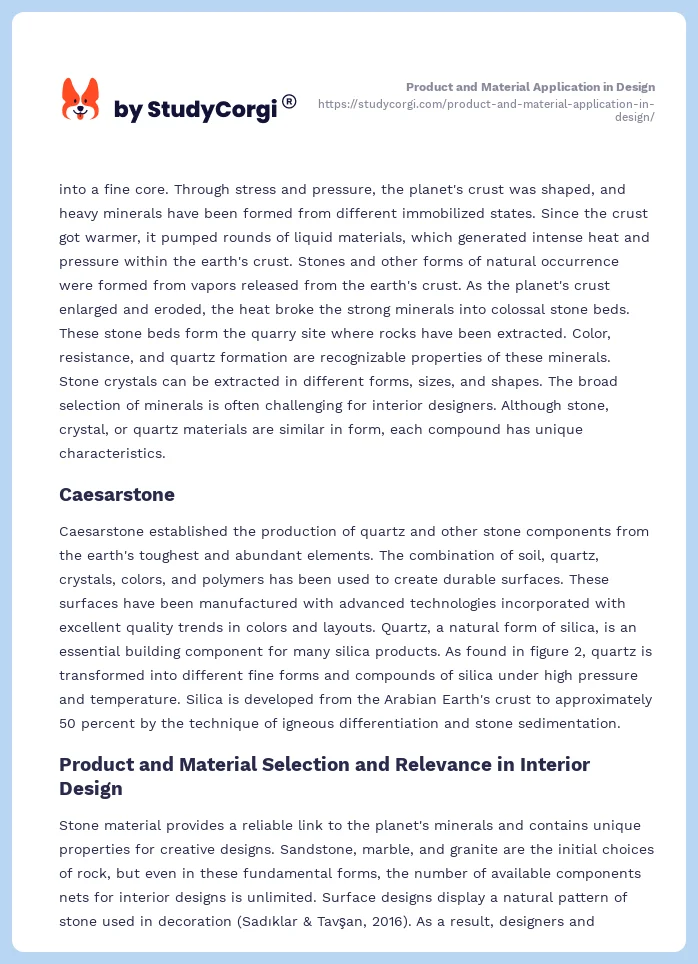 Product and Material Application in Design. Page 2