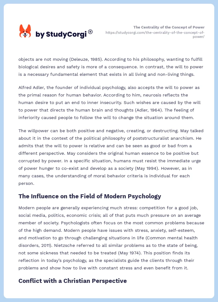 The Centrality of the Concept of Power. Page 2