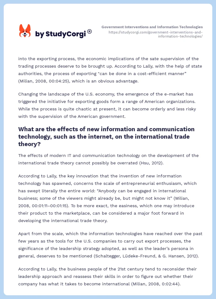 Government Interventions and Information Technologies. Page 2