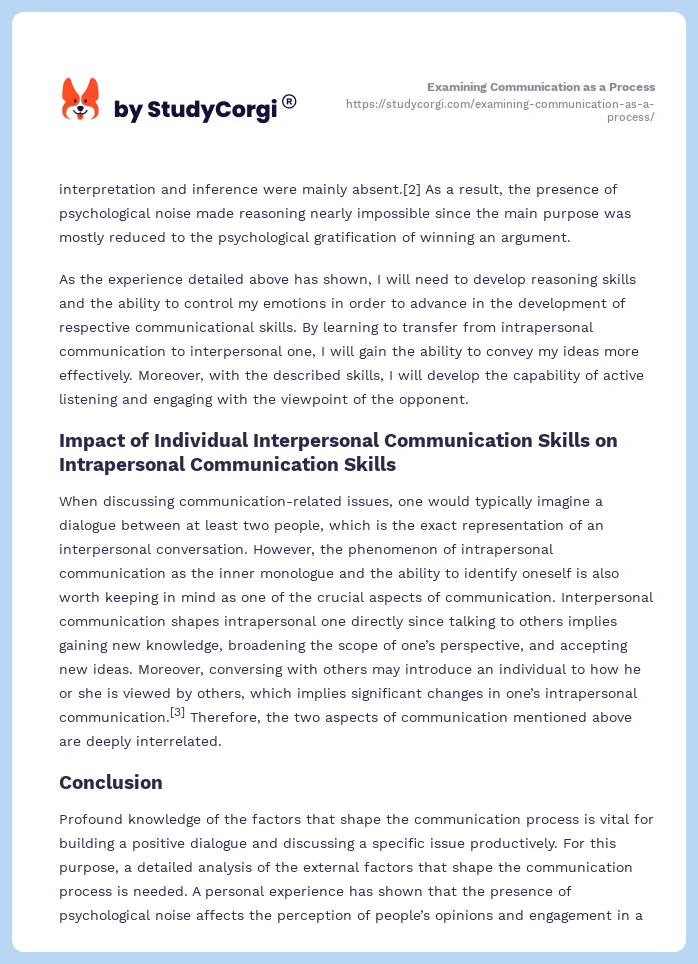 Examining Communication as a Process. Page 2