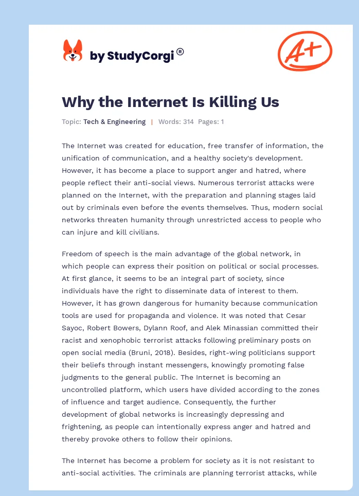 Why the Internet Is Killing Us. Page 1