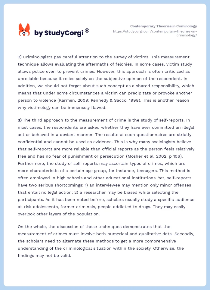 Contemporary Theories in Criminology. Page 2