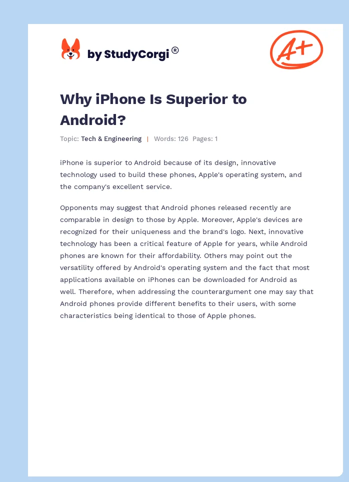 Why iPhone Is Superior to Android?. Page 1