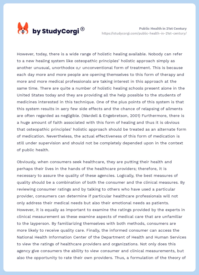 Public Health in 21st Century. Page 2