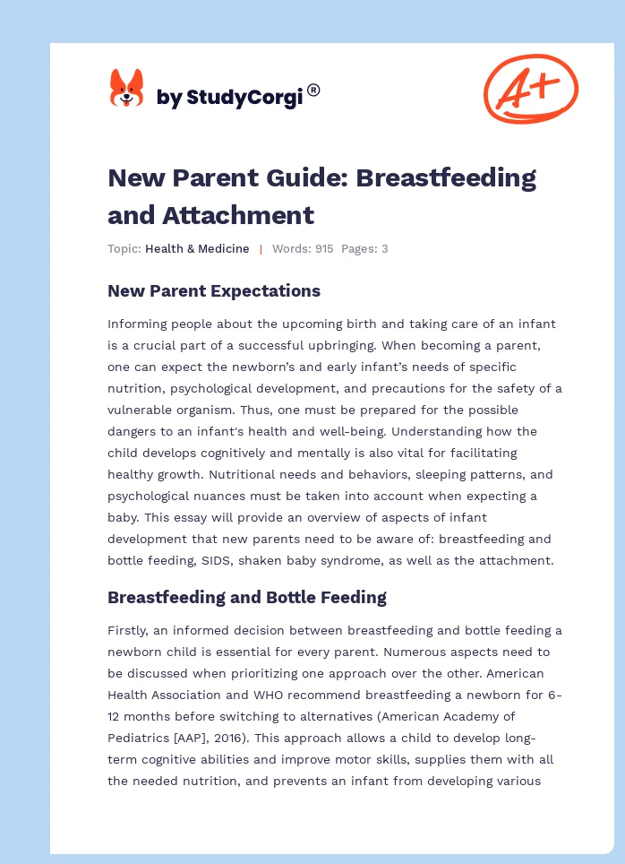 New Parent Guide: Breastfeeding and Attachment. Page 1