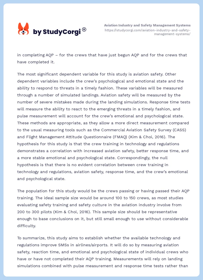 Aviation Industry and Safety Management Systems. Page 2