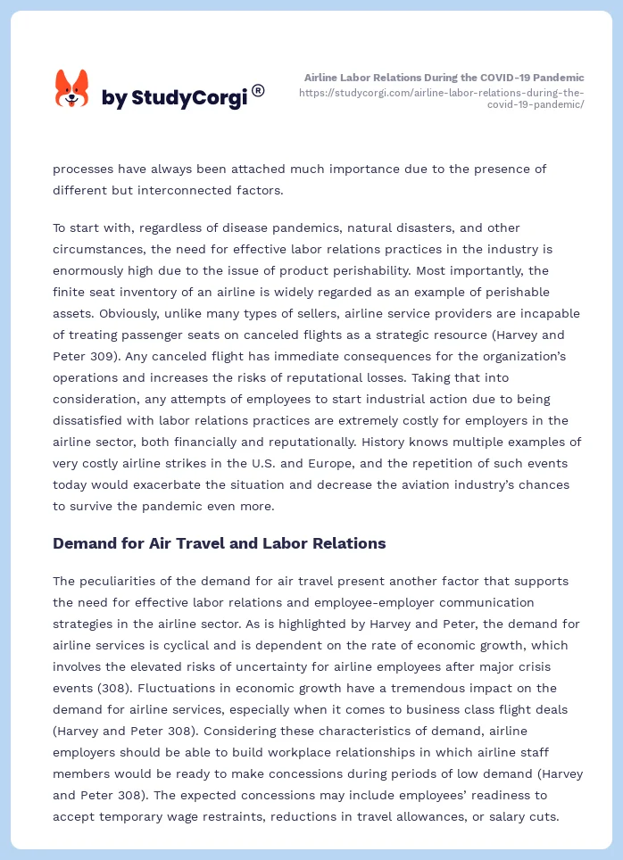 Airline Labor Relations During the COVID-19 Pandemic. Page 2