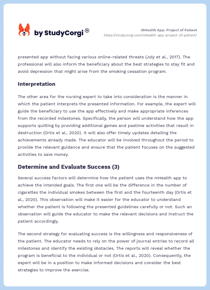 MHealth App: Project of Patient. Page 2