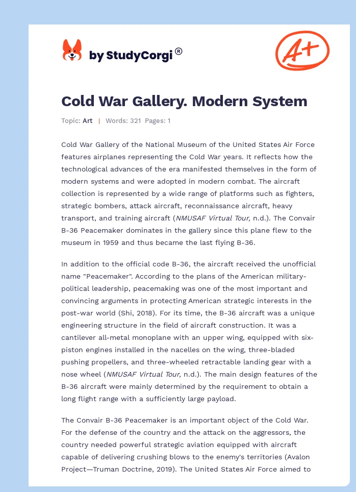 Cold War Gallery. Modern System. Page 1